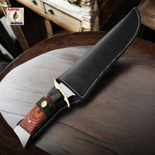 Load image into Gallery viewer, Gdekl Bowie Knife – Full Tang Fixed Blade with Wood Handle | Outdoor Survival & Hunting Knife