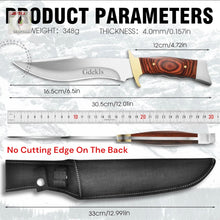 Load image into Gallery viewer, Gdekl Bowie Knife – Full Tang Fixed Blade with Wood Handle | Outdoor Survival & Hunting Knife