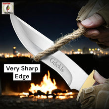 Load image into Gallery viewer, Gdekl Bowie Knife – Full Tang Fixed Blade with Wood Handle | Outdoor Survival & Hunting Knife