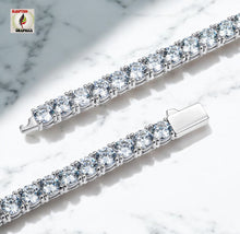Load image into Gallery viewer, Iced Out One-Row CZ Tennis Chain – Hip Hop Necklace for Men & Women with High Shine Cubic Zirconia