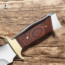 Load image into Gallery viewer, Gdekl Bowie Knife – Full Tang Fixed Blade with Wood Handle | Outdoor Survival & Hunting Knife