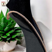 Load image into Gallery viewer, Iced Out 24 Inch 5mm Rose Gold Tennis Chain with CZ Stones – Hip Hop Fashion Necklace