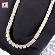 Load image into Gallery viewer, Iced Out One-Row CZ Tennis Chain – Hip Hop Necklace for Men & Women with High Shine Cubic Zirconia