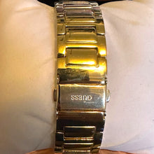 Load image into Gallery viewer, Gold GUESS Watch with Box & Cleaning Cloth – Elegant Crystal Accent Wristwatch for Men or Women