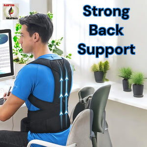 Adjustable Back & Shoulder Posture Corrector – RECOMMENDED TO ORDER 1–2 SIZES UP FROM NORMAL SIZE