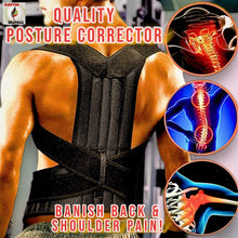 Load image into Gallery viewer, Adjustable Back &amp; Shoulder Posture Corrector – RECOMMENDED TO ORDER 1–2 SIZES UP FROM NORMAL SIZE