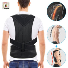 Load image into Gallery viewer, Adjustable Back &amp; Shoulder Posture Corrector – RECOMMENDED TO ORDER 1–2 SIZES UP FROM NORMAL SIZE