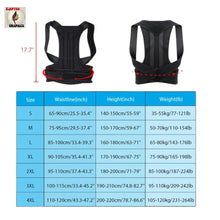 Load image into Gallery viewer, Adjustable Back &amp; Shoulder Posture Corrector – RECOMMENDED TO ORDER 1–2 SIZES UP FROM NORMAL SIZE