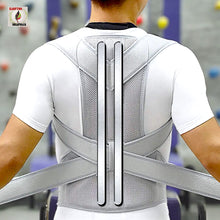 Load image into Gallery viewer, Adjustable Back &amp; Shoulder Posture Corrector – RECOMMENDED TO ORDER 1–2 SIZES UP FROM NORMAL SIZE
