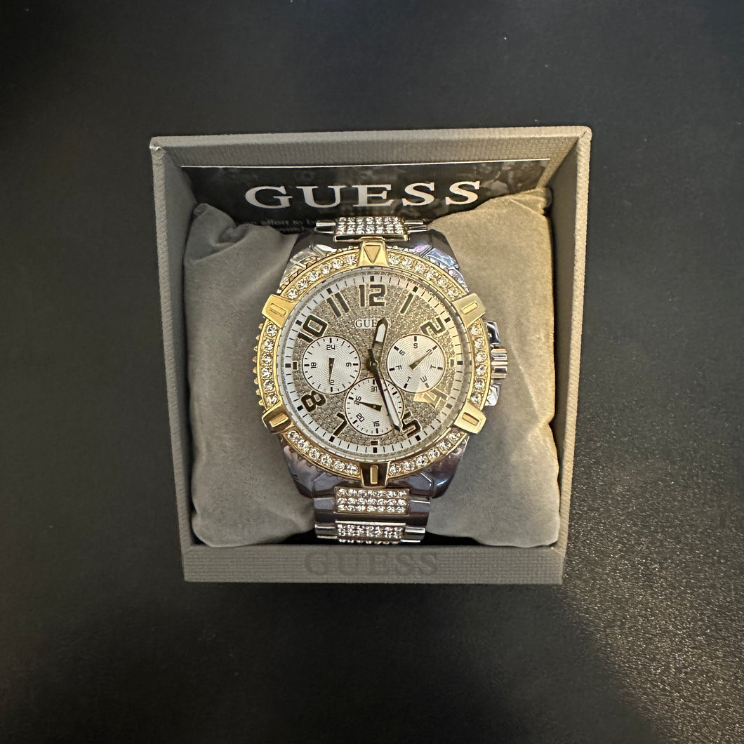 GUESS Frontier All Gold Chronograph Watch with White Crystals – Model U0799G2
