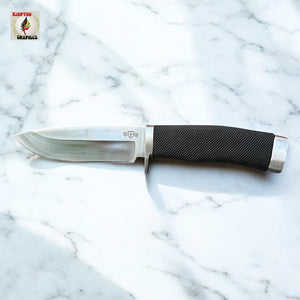 GTW 440C Fixed Blade Survival Knife – 8.8” Outdoor Full Tang Hunting Knife with Rubber Handle & Sheath