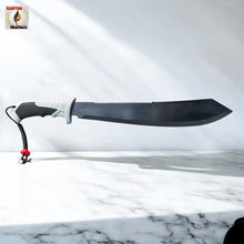 Load image into Gallery viewer, CAT Full Tang Survival Machete with Sawback Blade and Tactical Grip Handle