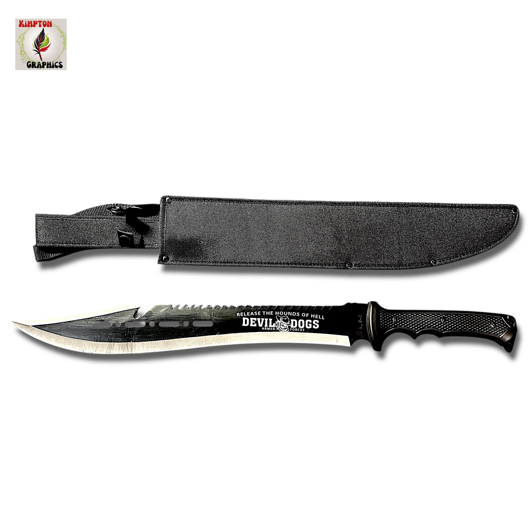Machete Devil Devil Dogs Tactical Machete – Full Tang 25” AUS-8 Steel Blade | Sawbac ...