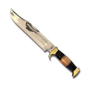 Delta Crocodile Dundee 18-Inch Bowie Knife with 12" Blade & Premium Leather Sheath