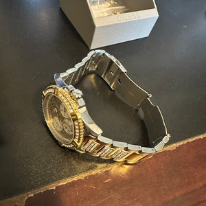 GUESS Frontier All Gold Chronograph Watch with White Crystals – Model U0799G2