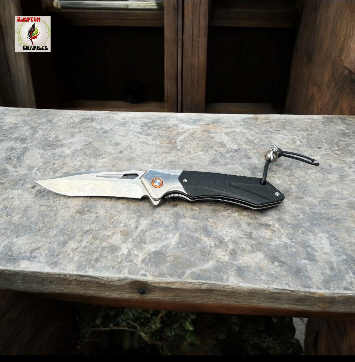 Lothar Lich King Spring Assisted Folding Knife – 3.5” D2 Steel Blade ...