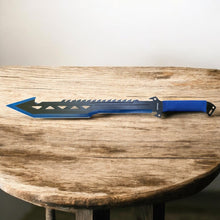 Load image into Gallery viewer, 26&quot; Survival Machete Sword – Full Tang Black Blade with Blue Cord Handle &amp; Sheath