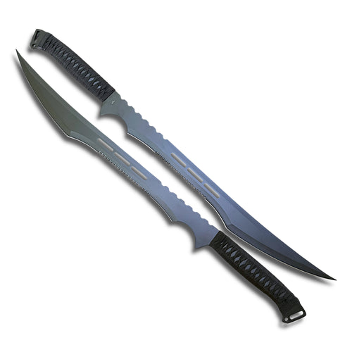 Twin Black Tactical Swords Set – 27