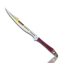 Load image into Gallery viewer, 27&quot; Fantasy Machete Knife – 440 Stainless Steel Fixed Blade with Sheath (Silver/Burgundy)