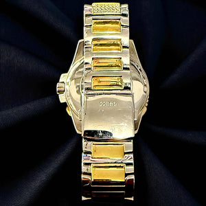 GUESS Gold & Silver Stainless Steel Men’s Watch – Brand New with Box + Cloth