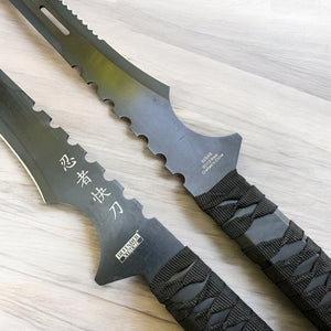 Defender Xtreme 26.5″ Twin Combat Blades – 17″ 3Cr13 Stainless Steel with Magnetic Connector