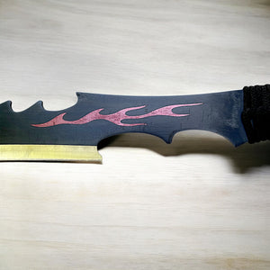 BladeUSA HK-1482 Red Flame Fantasy Sword – 28" Samurai Machete with 19" Stainless Blade