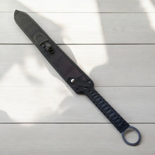 Load image into Gallery viewer, Wartech 27&quot; Red &amp; Black Full Tang Machete Sword with 2 Throwing Knives – Stainless Steel Fantasy Blade Set