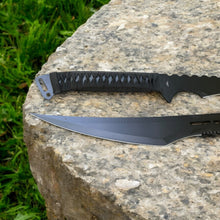 Load image into Gallery viewer, Twin Black Tactical Swords Set – 27&quot; Full Tang Survival Blades with Nylon Handle &amp; Sheath