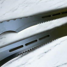 Load image into Gallery viewer, Twin Black Tactical Swords Set – 27&quot; Full Tang Survival Blades with Nylon Handle &amp; Sheath