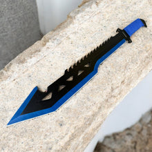 Load image into Gallery viewer, 26&quot; Survival Machete Sword – Full Tang Black Blade with Blue Cord Handle &amp; Sheath