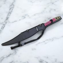 Load image into Gallery viewer, 27&quot; Fantasy Machete Knife – 440 Stainless Steel Fixed Blade with Sheath (Silver/Burgundy)