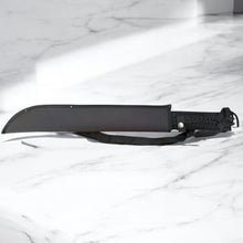 Load image into Gallery viewer, 25&quot; Rite Edge Fantasy Machete Sword – 18&quot; Blade, Cord Wrapped Handle, Black &amp; Silver