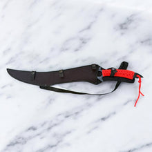 Load image into Gallery viewer, 26&quot; Reat Fantasy Sword Machete – 440 Stainless Steel Blade with Red Cord Grip &amp; Sheath