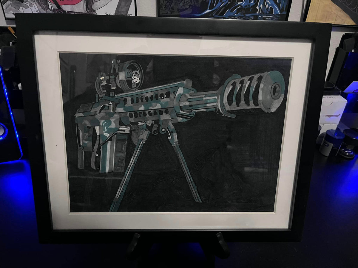 Barrett Graphics Barrett 50 Cal Remastered Gray Green- Print – Kimpton Graphics Art