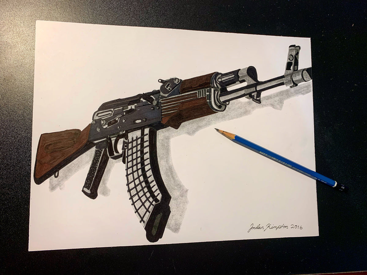 Ak Drawing Color AK-47