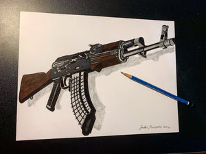 AK-47 "Woodgrain" Edition- Edition 1 Print