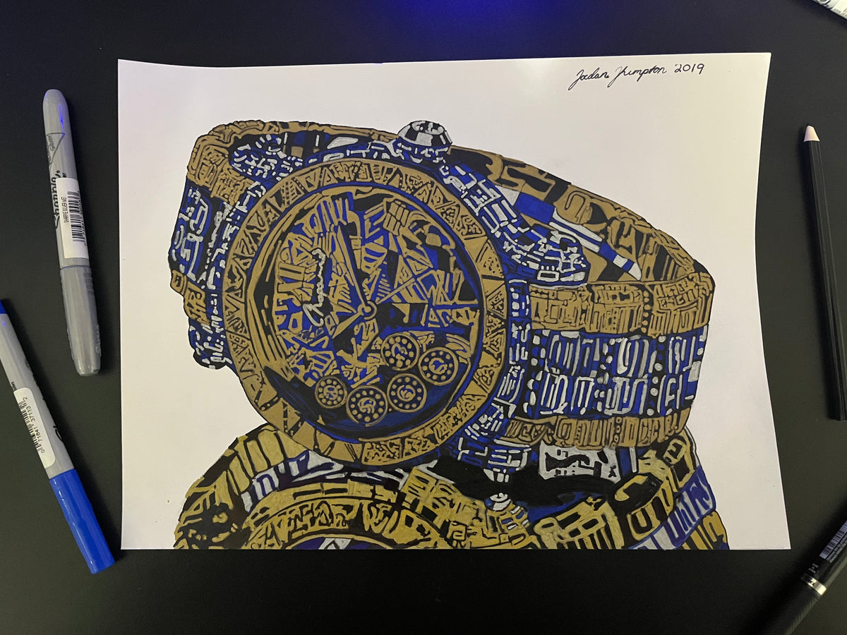 Clockwork Blue Drip Edition 1- Original – Kimpton Graphics Art